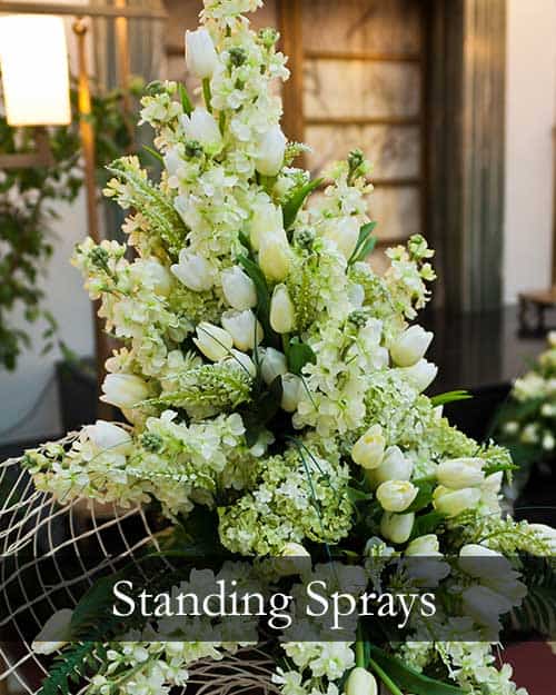 Standing Sympathy Sprays, Heart Sprays, Cross Sprays