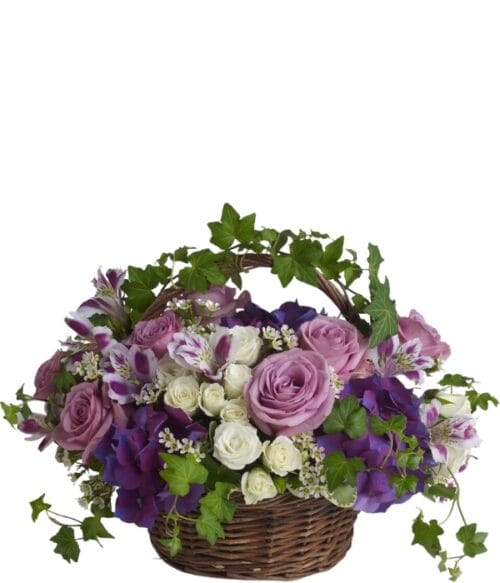 Flower Basket, Basket of Flowers, Hoover Fisher Florist, Local Florist