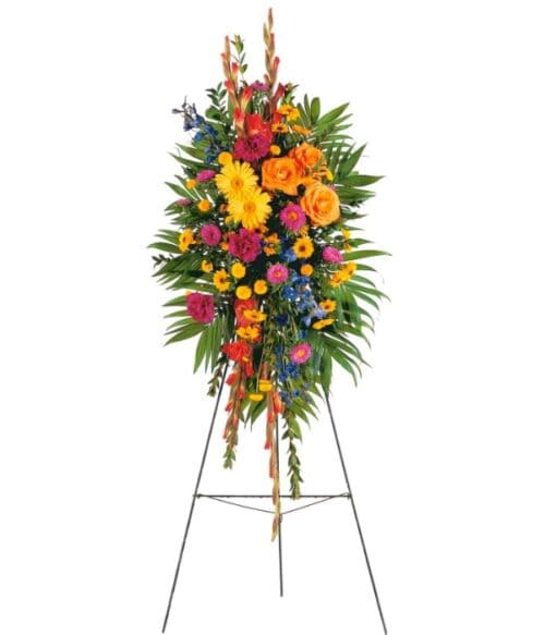 Standing Sympathy Spray, Funeral Spray, Sympathy Spray, Hoover Fisher Florist, Local Funeral Florist