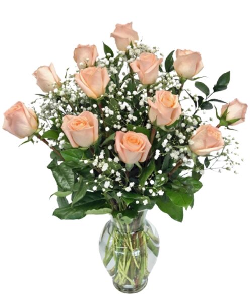 Peach Roses, Bouquet of Roses, Hoover Fisher Florist, Local Florist, Best Roses