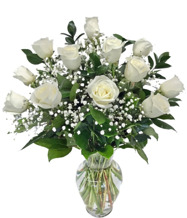 White Roses, Bouquet of Roses, Hoover Fisher Florist, Local Florist, Best Roses