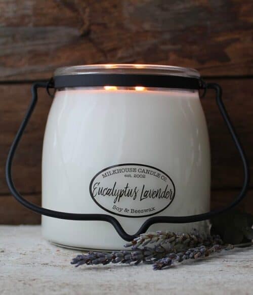 eucalyptus lavender candle, scented candle, Hoover Fisher Gifts