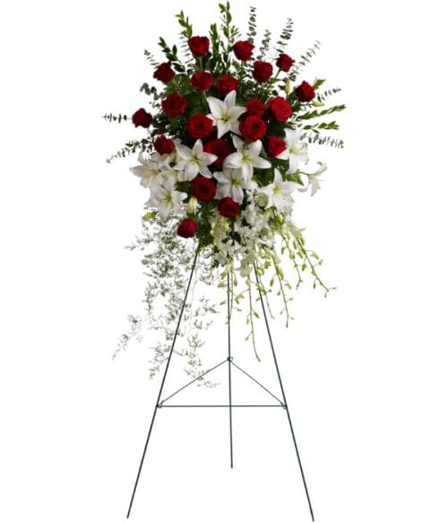 Standing Sympathy Spray, Funeral Spray, Sympathy Spray, Hoover Fisher Florist, Local Funeral Florist