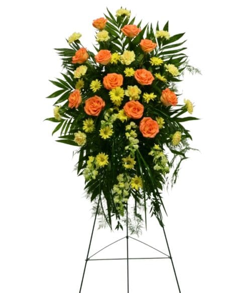 Standing Sympathy Spray, Funeral Spray, Sympathy Spray, Hoover Fisher Florist, Local Funeral Florist