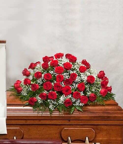 Sympathy Casket Spray, Funeral Casket Spray, Sympathy Spray, Hoover Fisher Florist, Local Funeral Florist