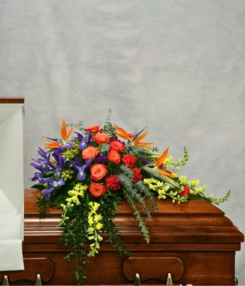 Sympathy Casket Spray, Funeral Casket Spray, Sympathy Spray, Hoover Fisher Florist, Local Funeral Florist