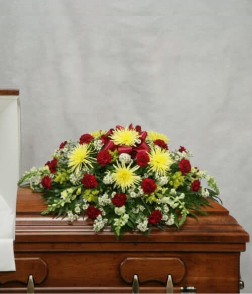 Sympathy Casket Spray, Funeral Casket Spray, Sympathy Spray, Hoover Fisher Florist, Local Funeral Florist