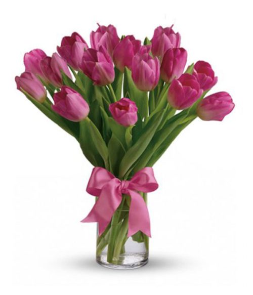 Pink Tulips, Pink Bouquet of Tulips